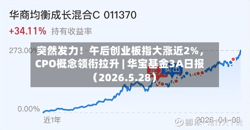 突然发力！午后创业板指大涨近2%，CPO概念领衔拉升 | 华宝基金3A日报（2026.5.28）